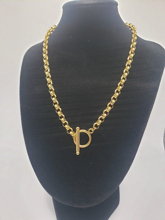 14K Gold Plated Steel Necklace