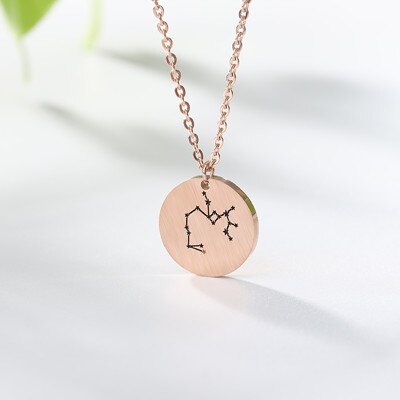 Constellation Jewelry Zodiac Necklace / Stainless Steel